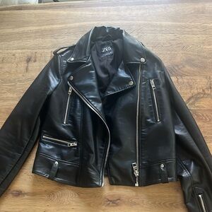 Zara faux leather jacket